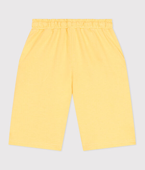 Bermudas cortas infantiles de algodón amarillo ORGE