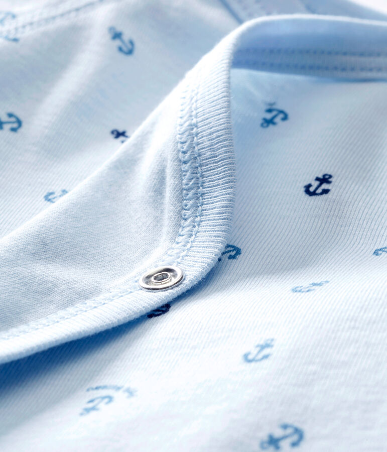 Body de nacimiento de manga larga para beb&eacute; ni&ntilde;o azul/azul