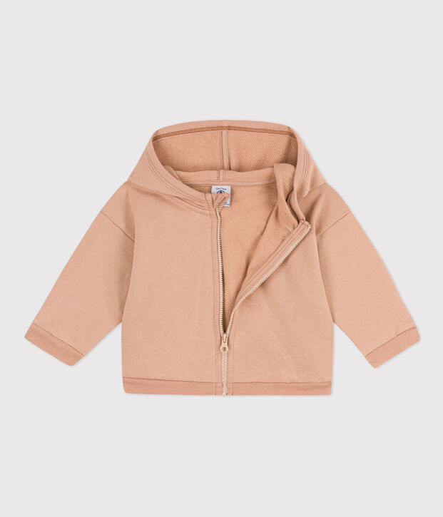 Sudadera con capucha para beb&eacute; beige