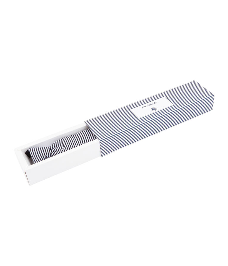 Corbata infantil para ni&ntilde;o azul/blanco