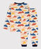 Pijama de algodón para niña / niño blanco AVALANCHE/ MULTICO