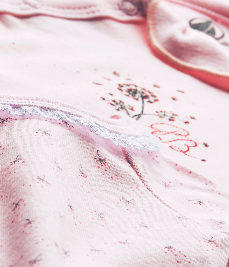 Lote de 2 bodies nacimiento de manga larga beb&eacute; ni&ntilde;a blanco LOT