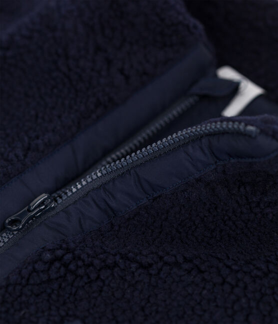 Chaqueta infantil de sherpa azul SMOKING