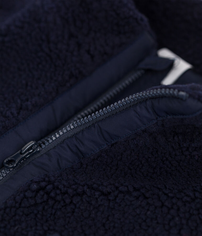 Chaqueta infantil de sherpa azul