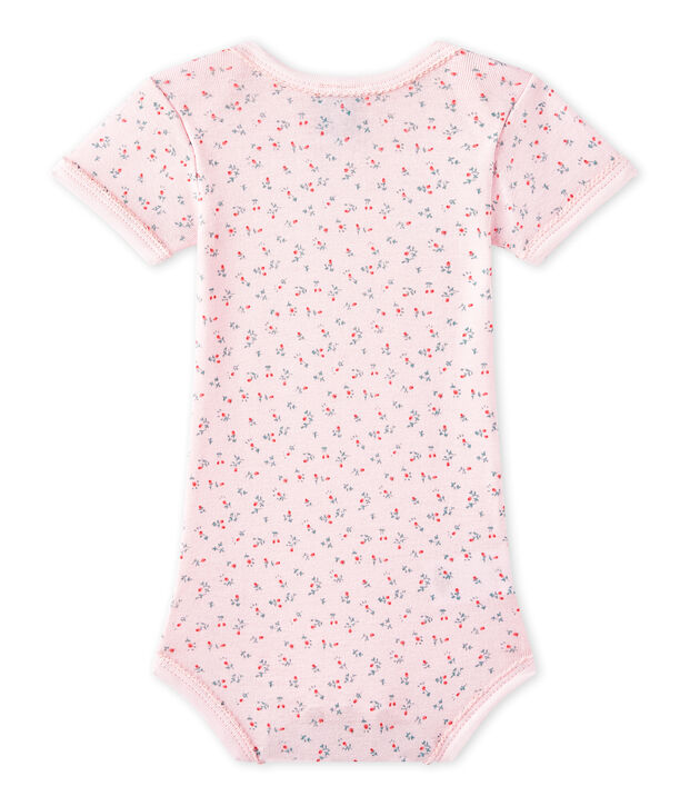 Body de manga corta estampado para beb&eacute; ni&ntilde;a rosa/multicolor