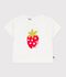 Camiseta de algod&oacute;n de manga corta con estampado para beb&eacute; blanco