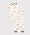 Pijama infantil de algodón con estampado espacial blanco MARSHMALLOW/blanco MULTICO