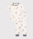 Pijama infantil de algodón con estampado espacial