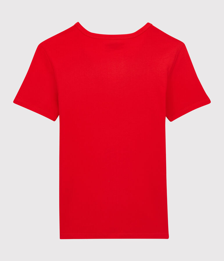 Camiseta L'ICONIQUE con cuello de pico de algod&oacute;n de mujer rojo