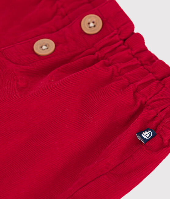 Shorts de pana lisa para bebé rojo TERKUIT