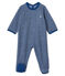 Pijama extra cálido de toalla de rizo afelpado para bebé niña azul MAJOR/gris SUBWAY