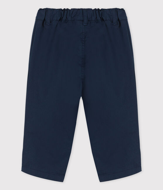 Bonito pantalón de sarga de bebé azul SMOKING