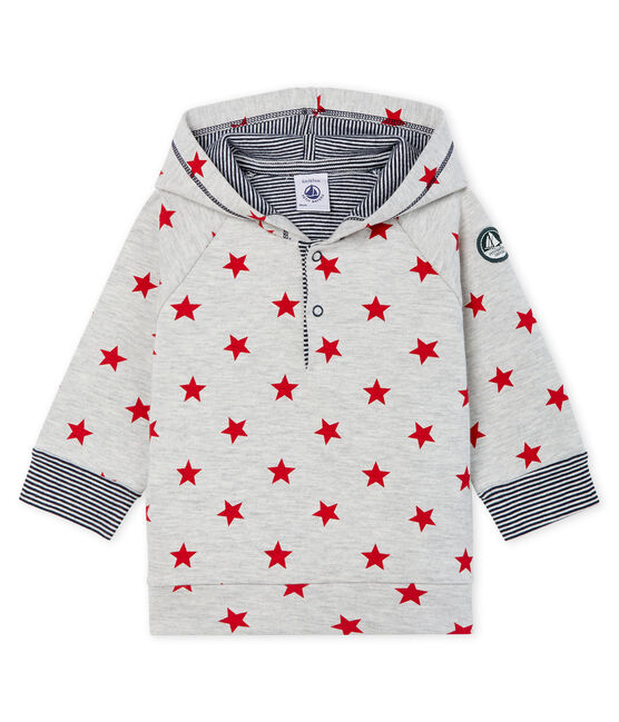 Sudadera estampada con capucha para bebé niño gris BELUGA/rojo TERKUIT CN