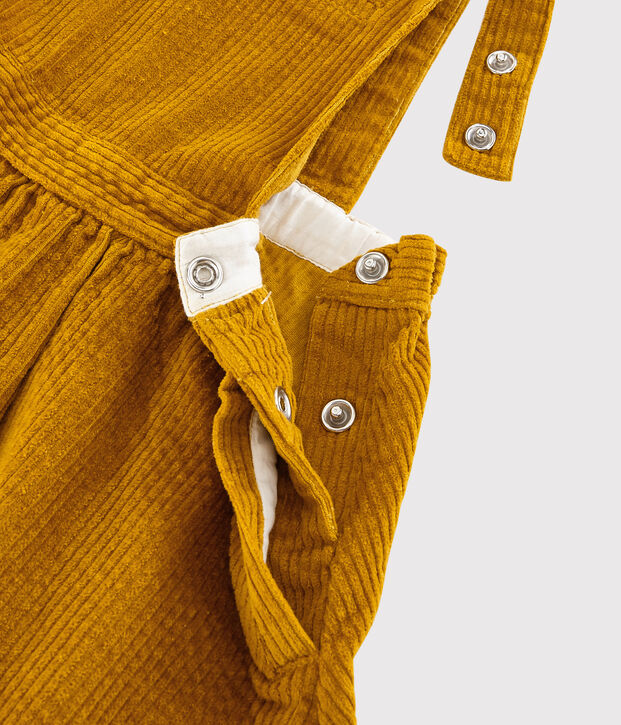 Vestido peto para ni&ntilde;a amarillo