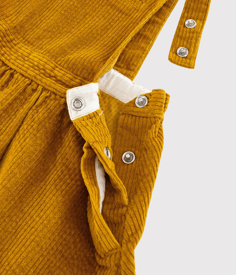 Vestido peto para ni&ntilde;a amarillo