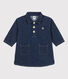 Vestido de tejido denim ligero de manga larga para bebé