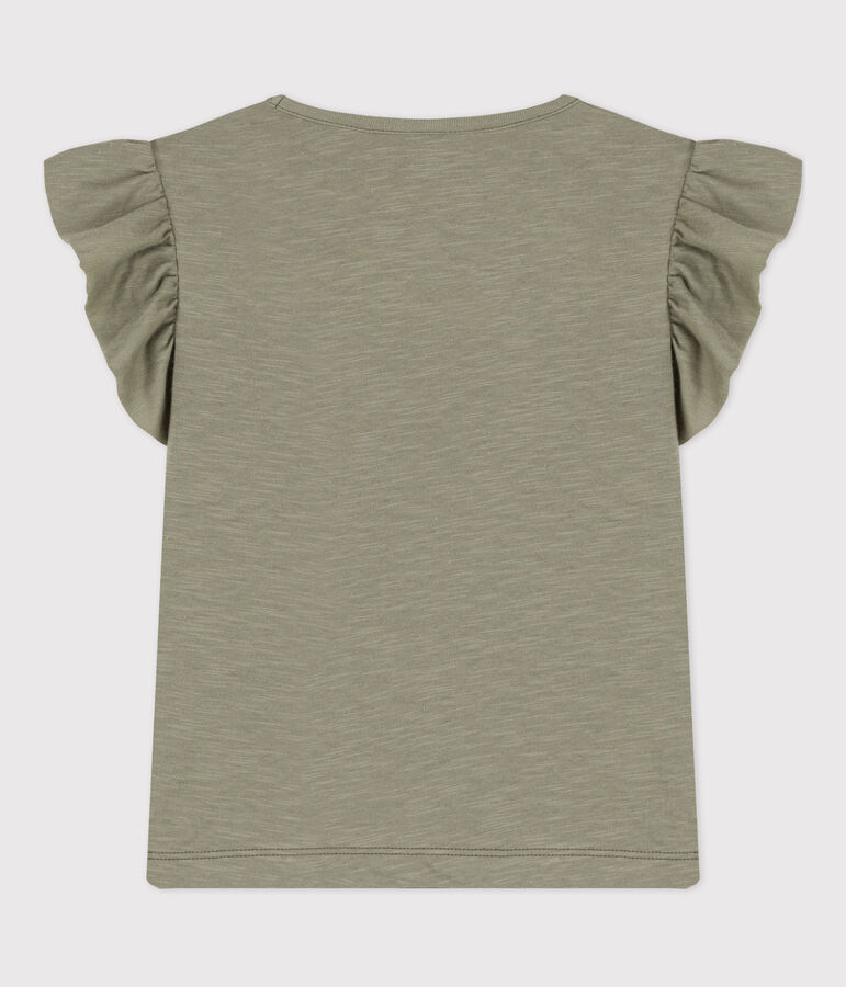 Camiseta de algod&oacute;n de manga corta para ni&ntilde;a verde