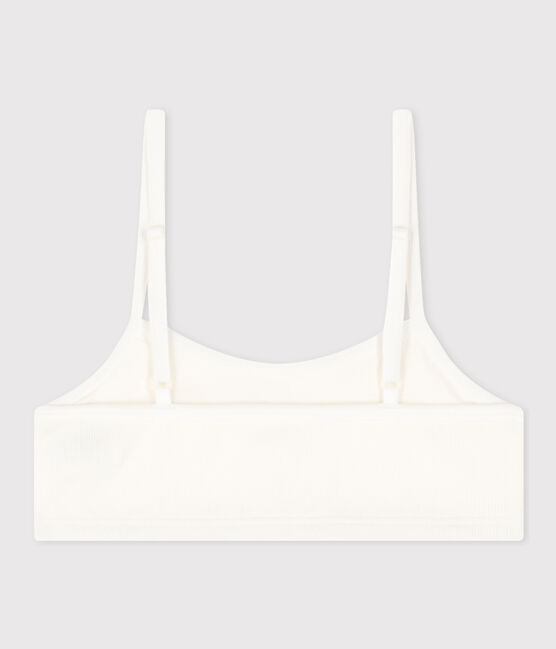 Top de algodón y elastano para mujer blanco MARSHMALLOW