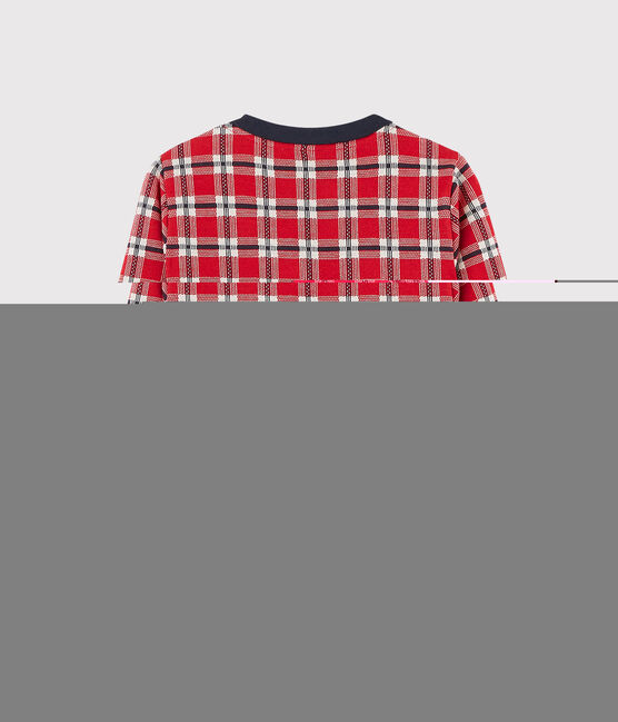 Cárdigan de cuadros infantil para niña rojo TERKUIT/blanco MULTICO