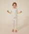 Pijama disfraz infantil de algodón con estampado espacial blanco MARSHMALLOW/blanco MULTICO
