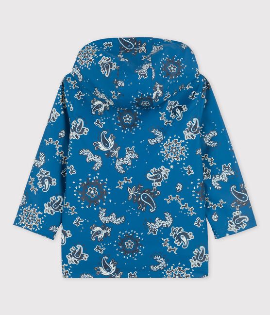 CHUBASQUERO ICÓNICO RECICLADO DE NIÑA/NIÑO azul BRASIER/blanco MULTICO