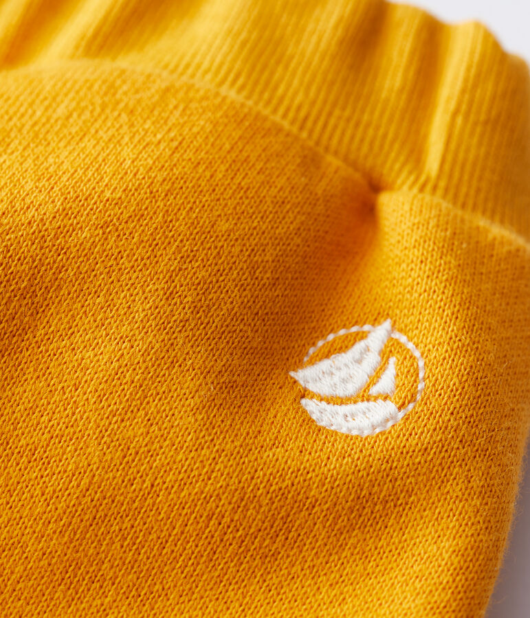 Pantal&oacute;n de mulet&oacute;n de beb&eacute;. amarillo