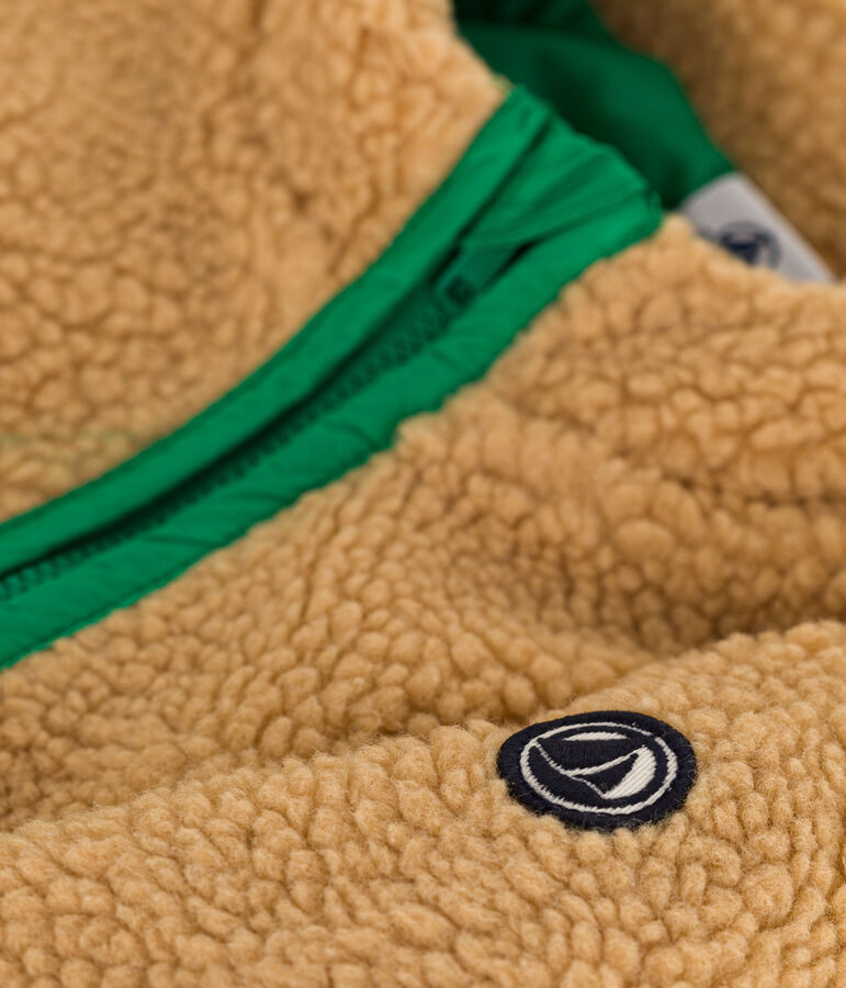 Chaqueta de sherpa de beb&eacute; beige