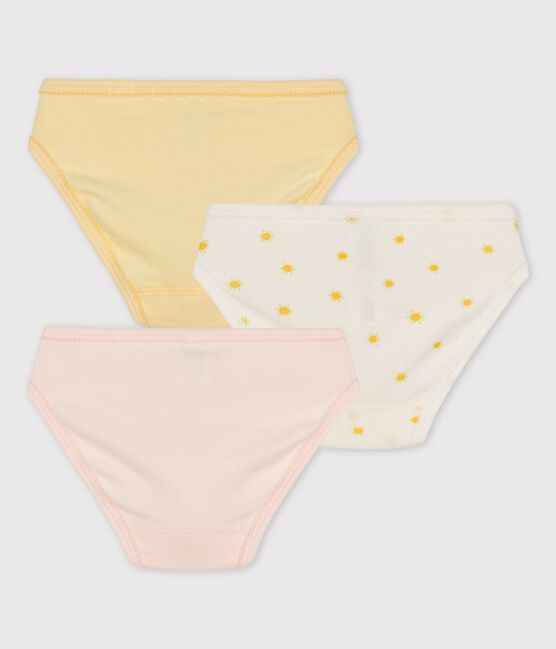 Juego de 3 braguitas infantiles de soles de algodón orgánico de niña variante 1