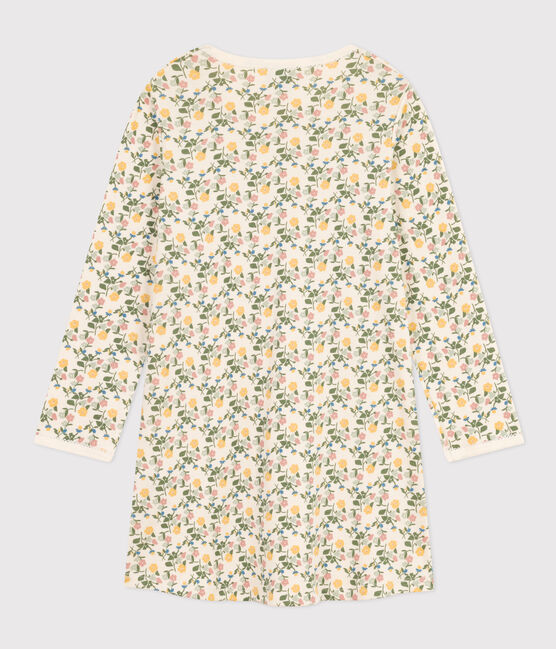 Camisón de algodón infantil con motivo de flores blanco AVALANCHE/ MULTICO