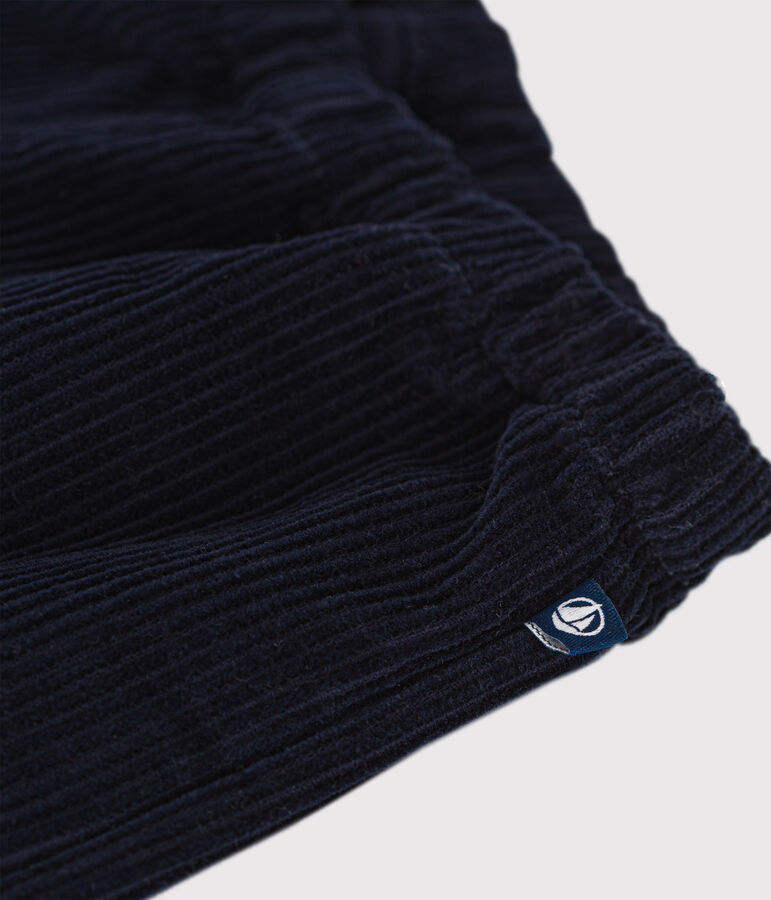 Pantal&oacute;n de pana para beb&eacute; azul