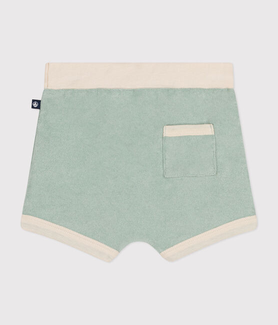 Pantalón corto de rizo de bebé verde HERBIER