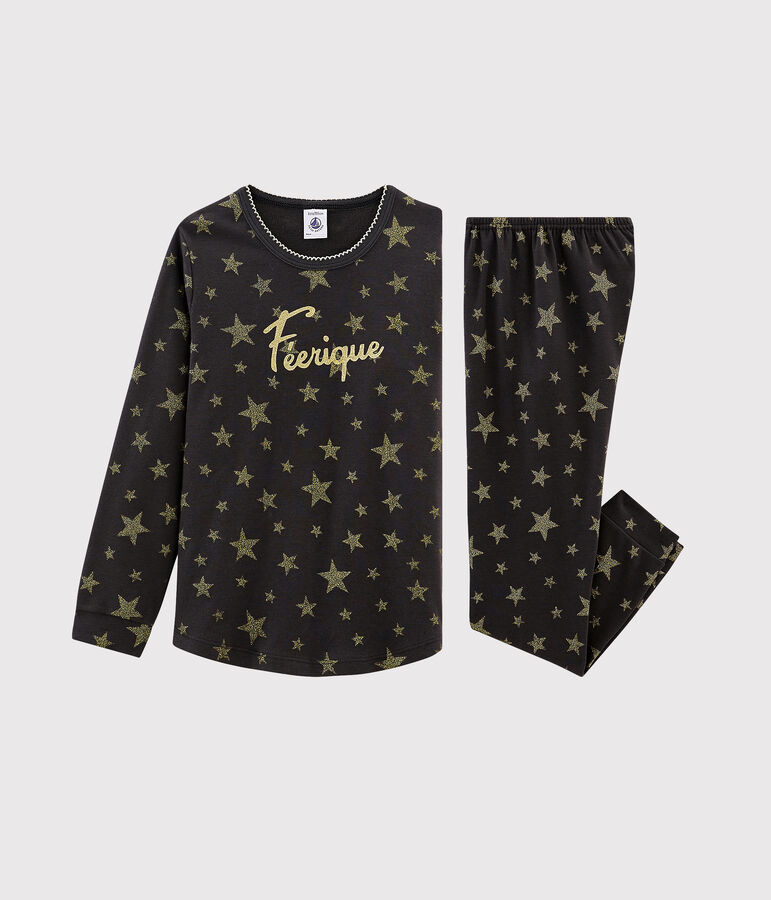 Pijama de punto para ni&ntilde;a gris CAPECOD/amarillo OR