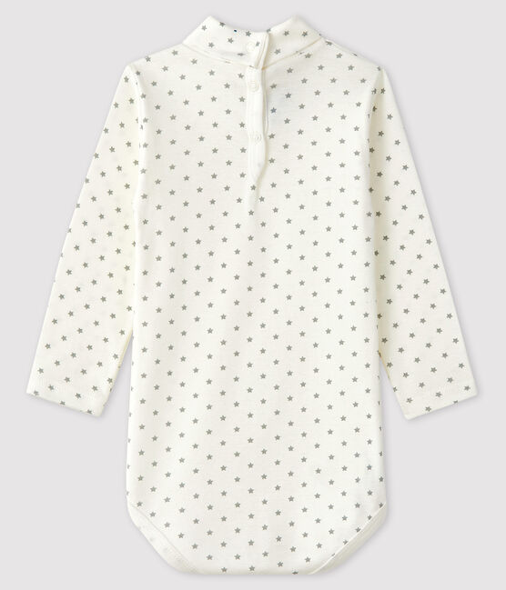 Bodi de manga larga para bebé niño blanco MARSHMALLOW/gris GRIS