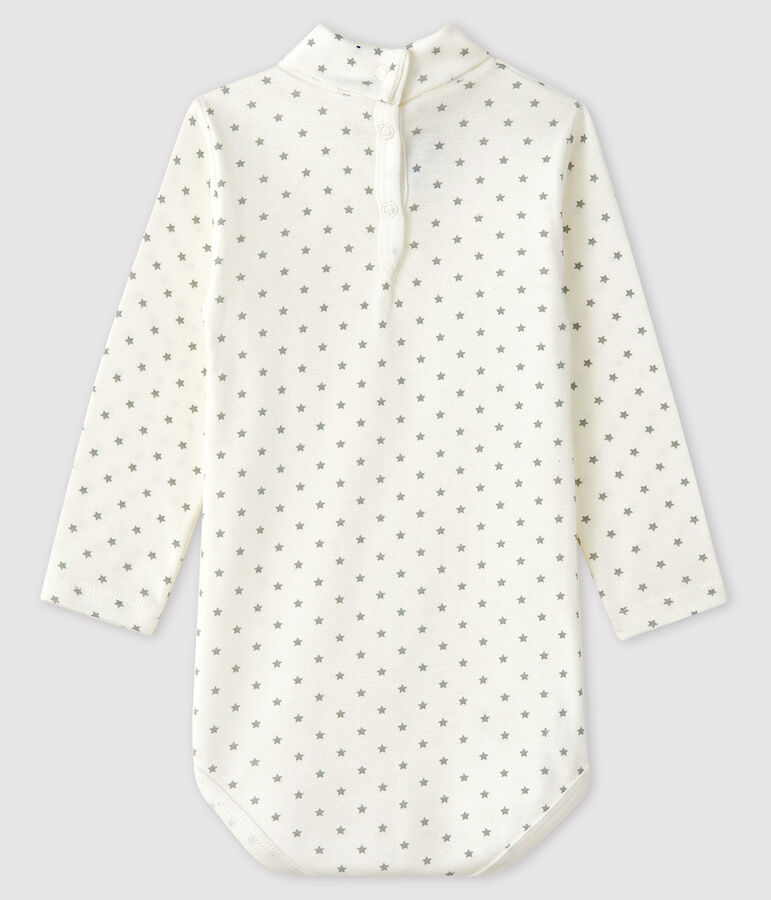 Bodi de manga larga para beb&eacute; ni&ntilde;o blanco/gris