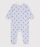 Pijama de algod&oacute;n con cuello y estampado de corazones para beb&eacute; blanco/multicolor