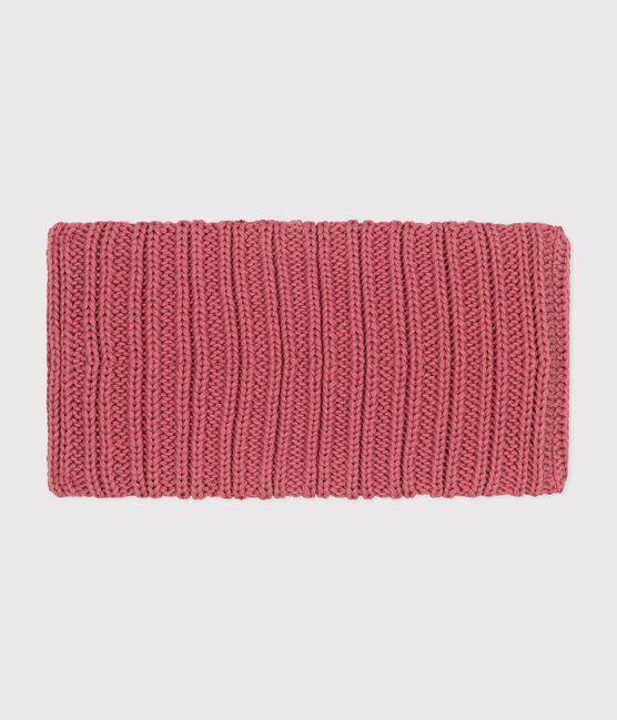 Cuello de punto tricotado con forro polar para bebé rosa ROSEWOOD