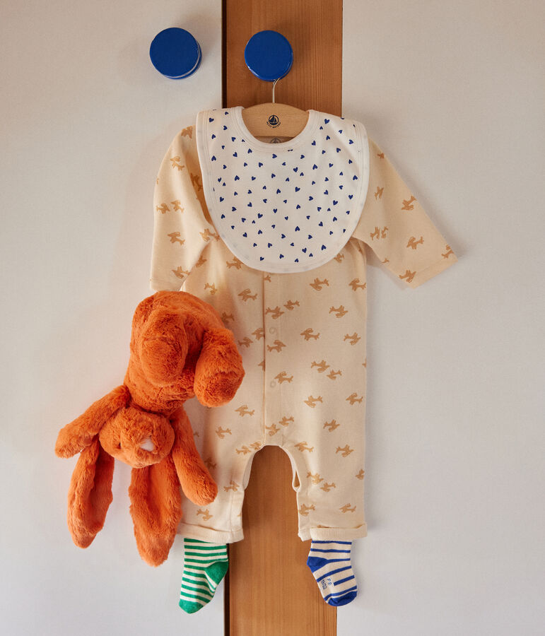 Mono largo de mulet&oacute;n ligero para beb&eacute; crudo/beige