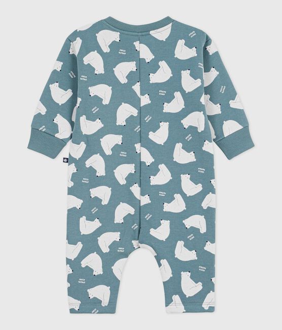 Mono largo de algodón con estampado de oso blanco para bebé gris GOBELIN/ MULTICO