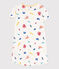 Camisón fosforescente de algodón para niña blanco MARSHMALLOW/blanco MULTICO