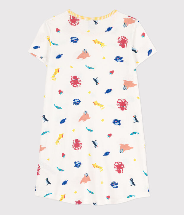 Camis&oacute;n fosforescente de algod&oacute;n para ni&ntilde;a blanco/multicolor