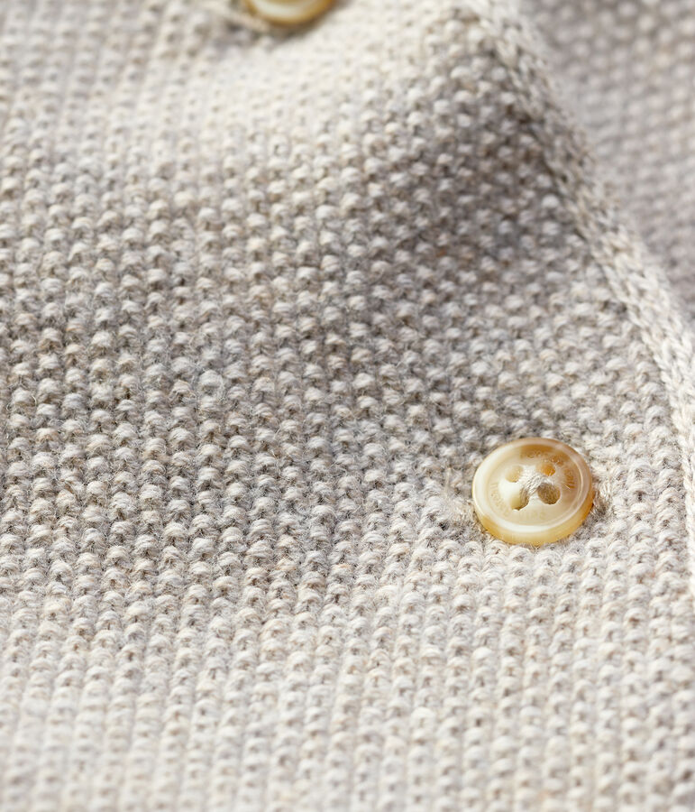 C&aacute;rdigan de beb&eacute; de tejido de punto de lana y algod&oacute;n FALAISE CHINE