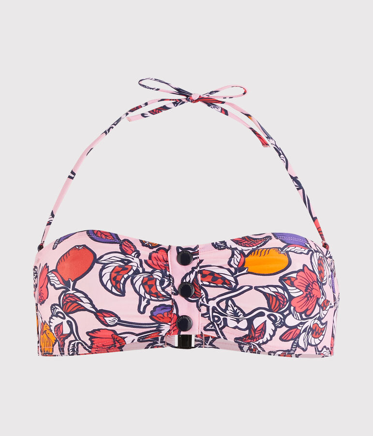 Sujetador de biquini ecorresponsable para mujer rosa/multicolor