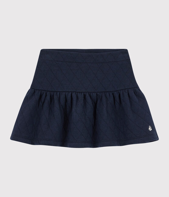 Falda de tejido túbico acolchado de niña azul SMOKING