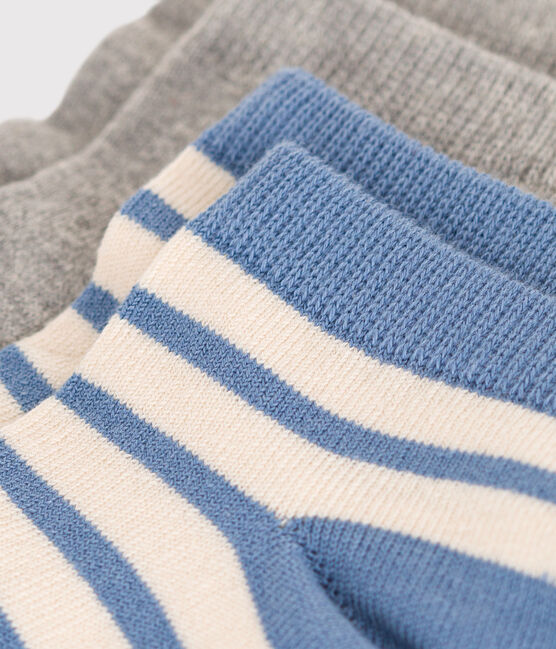 2 pares de calcetines infantiles de algodón a rayas variante 1
