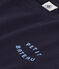 Camiseta La Recta de algodón con cuello redondo para mujer azul SMOKING