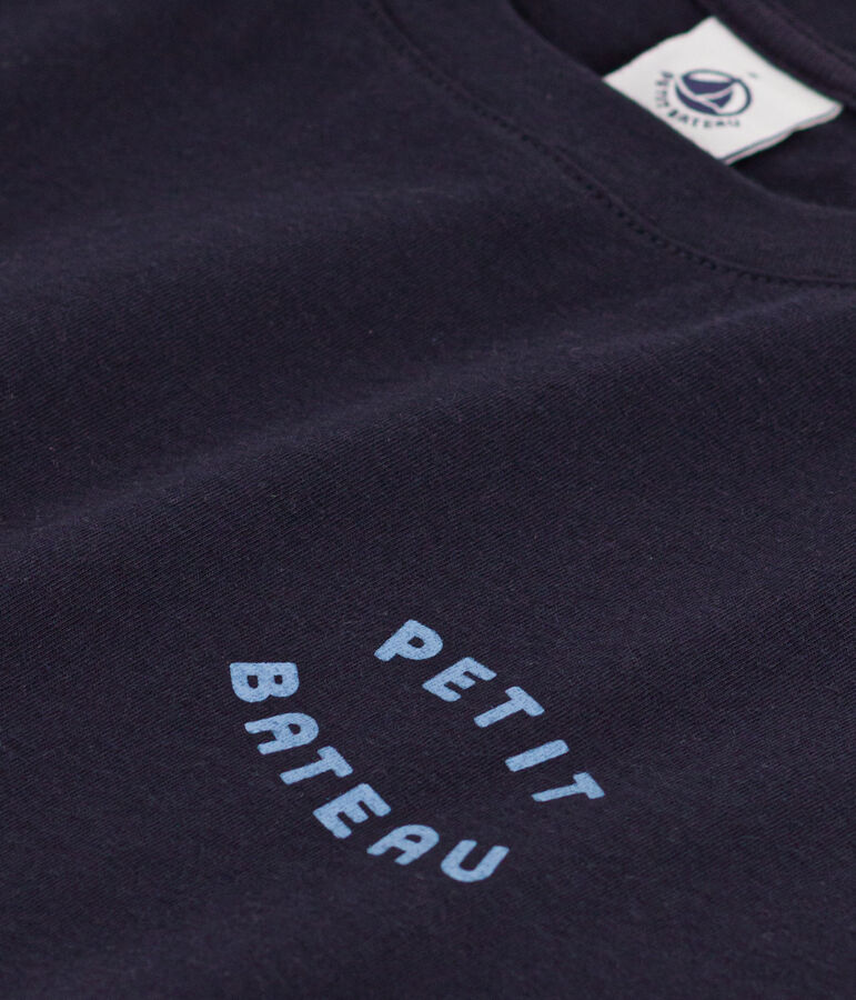 Camiseta La Recta de algod&oacute;n con cuello redondo para mujer azul