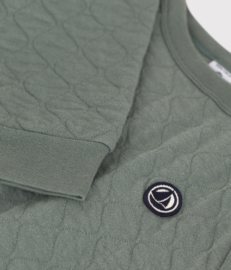 Sudadera de tejido t&uacute;bico acolchado de ni&ntilde;o verde