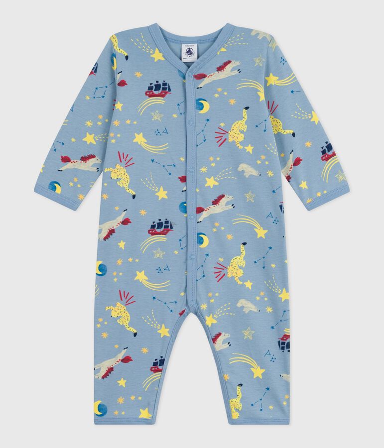Pijama sin pies de algod&oacute;n estampado para beb&eacute; azul/multicolor