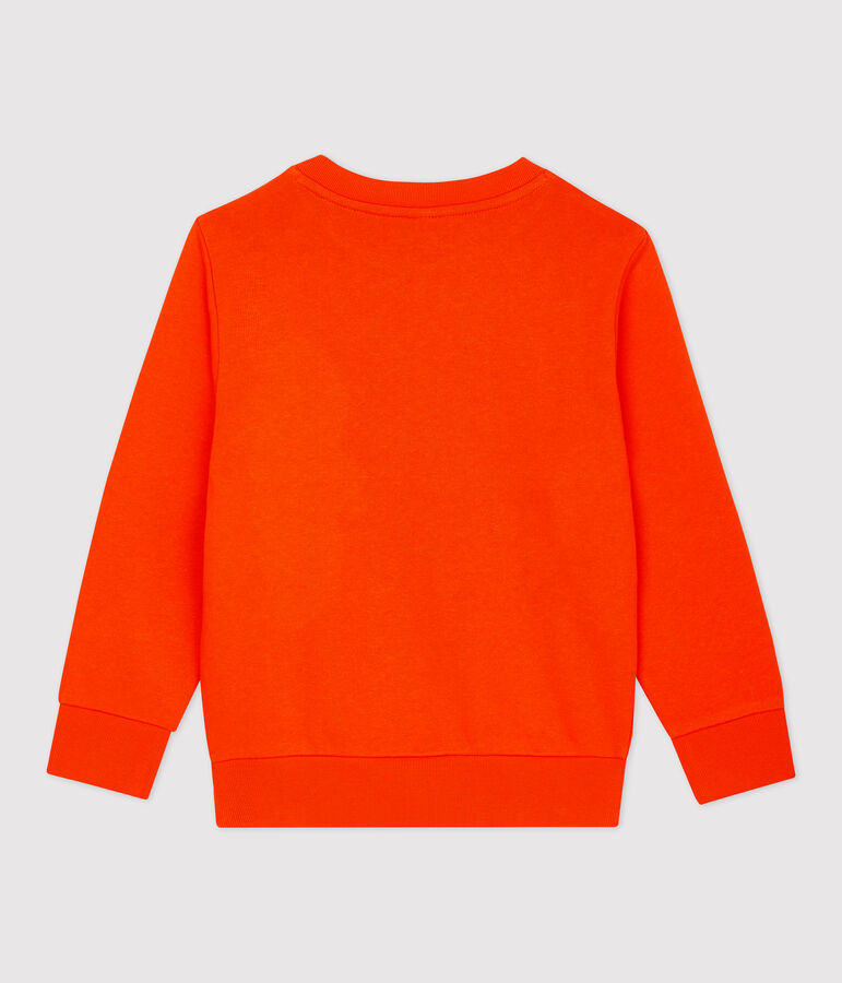 Sudadera de mulet&oacute;n de ni&ntilde;o naranja