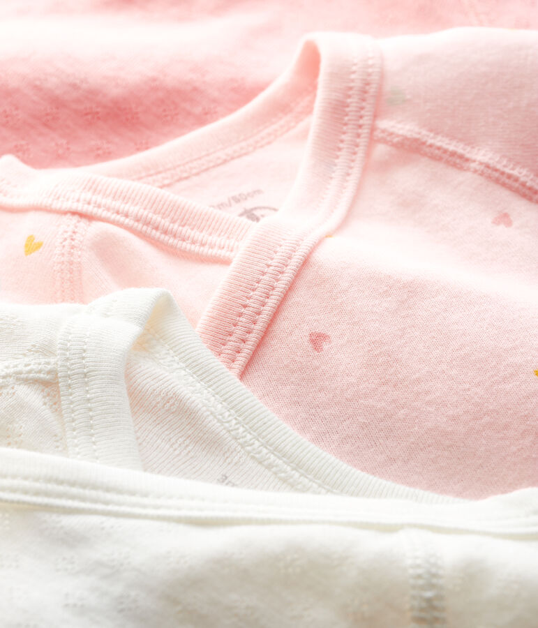 Lote de 3 bodies de nacimiento de manga larga para beb&eacute; multicolor